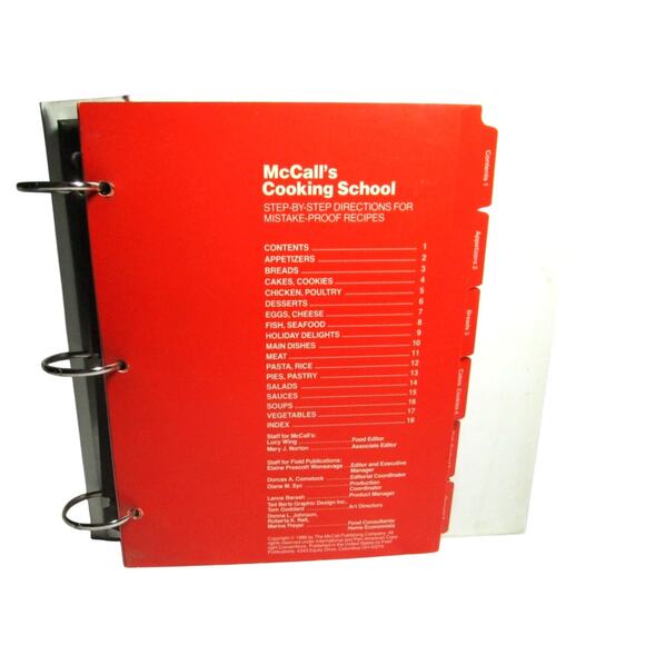 McCall's Cooking School Recipe Book Vintage 1986 Appetizers Desserts Breads - Picture 2 of 7